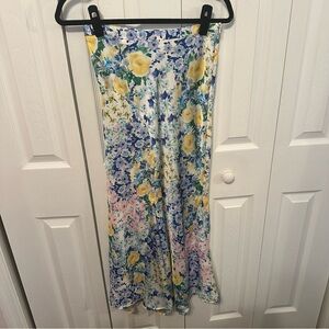 Silky Floral Midi/Maxi Skirt